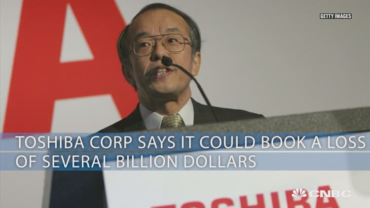 Toshiba Corp says it could book a loss of several billions