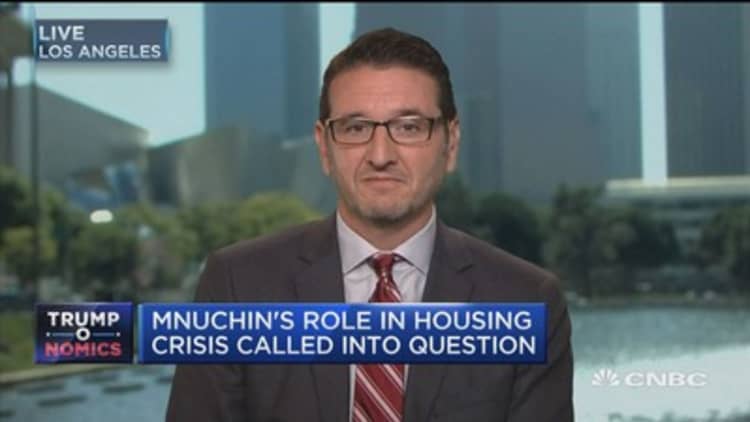 Mnuchin's role in housing crisis called into question