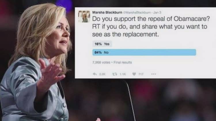 Republican congresswoman's Twitter poll backfires