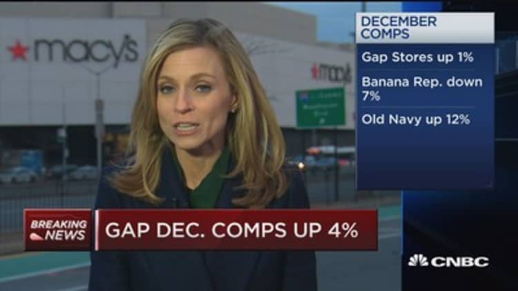 Gap December comps up 4%