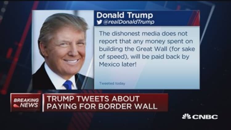 Trump tweets about border wall payment 
