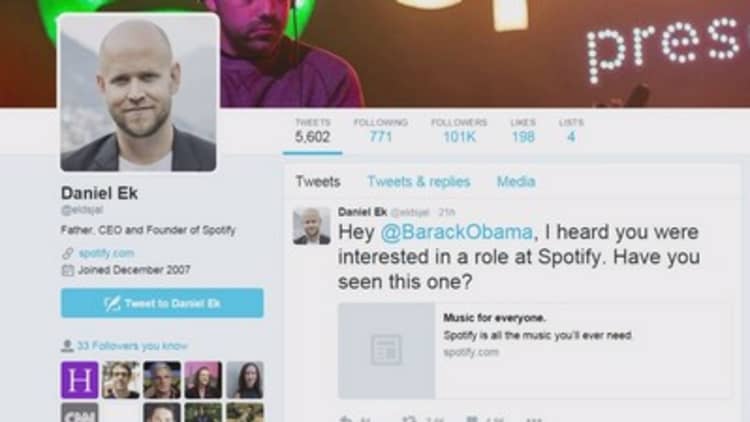 President Obama gets job offer from Spotify 