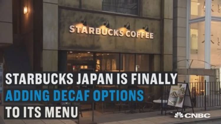 Starbucks Japan is finally adding decaf options to its menus