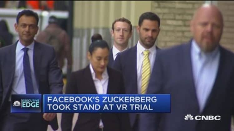 Zuckerberg takes the stand at VR trial
