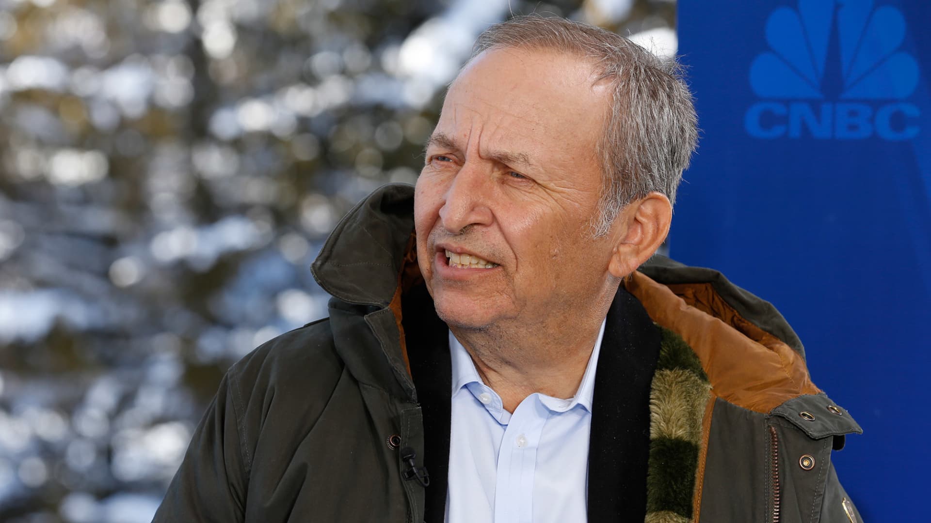 Larry Summers at the World Economic Forum in Davos, Switzerland.