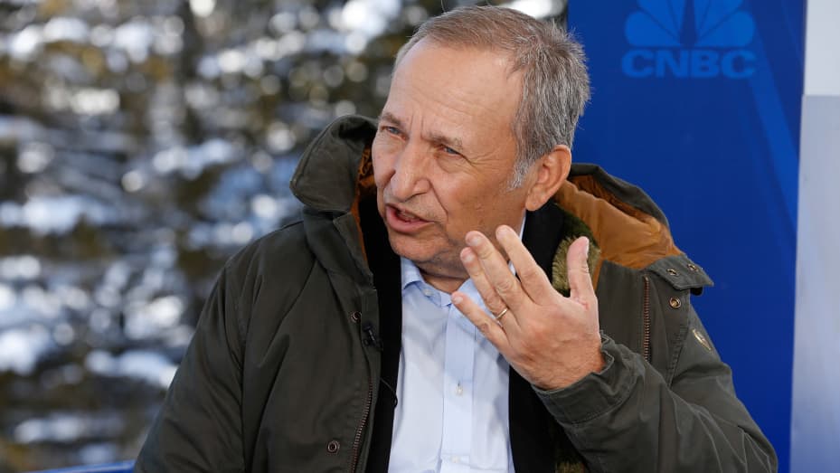 Larry Summers at the World Economic Forum in Davos, Switzerland.