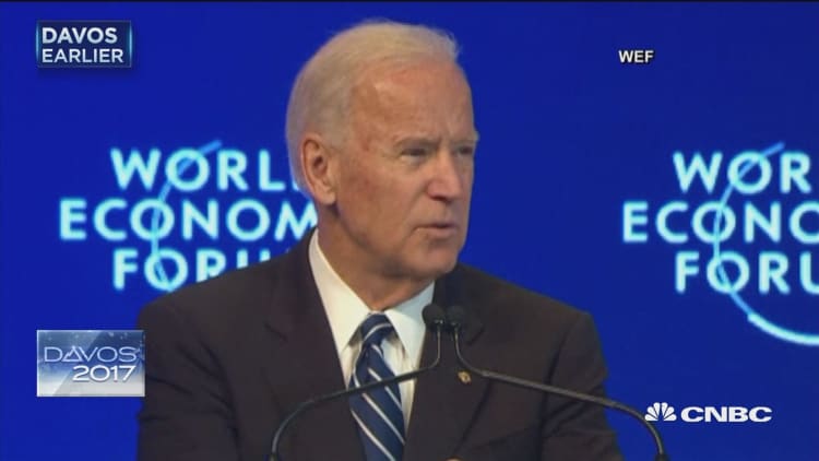 Biden defends liberal world order at Davos speech