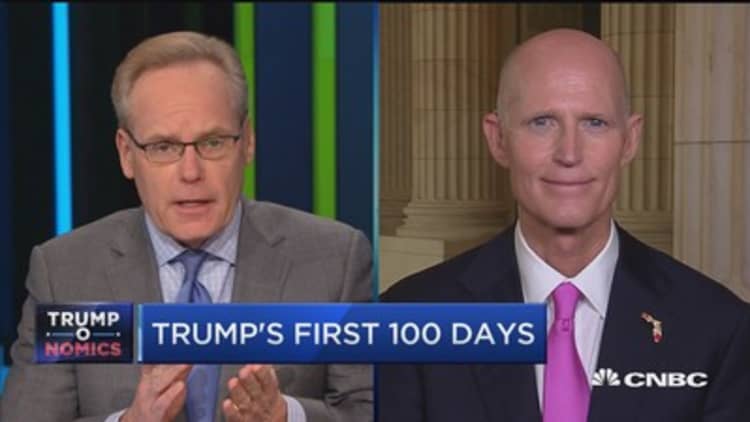 Gov. Rick Scott: Trump successful because he 'works his tail off'