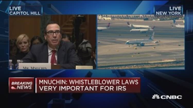 Mnuchin: I would work with IRS to close loopholes