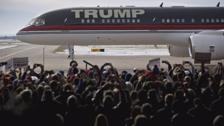 A look inside Donald Trump's plane before he gives it up for Air Force One