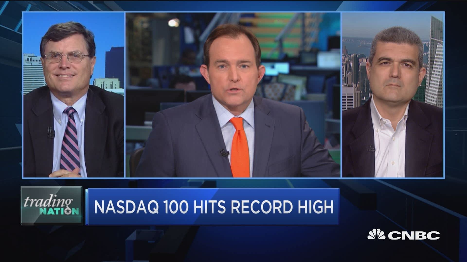 Trading Nation: Nasdaq 100 hits record high