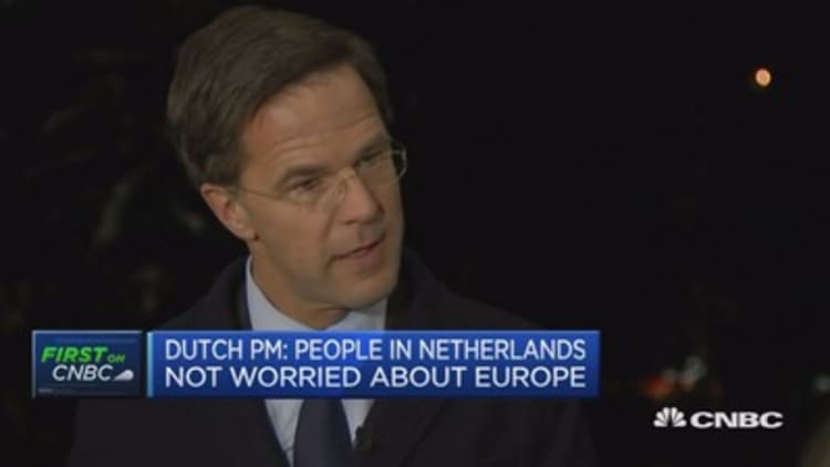 People worry they are paying price for recovery: Netherlands PM