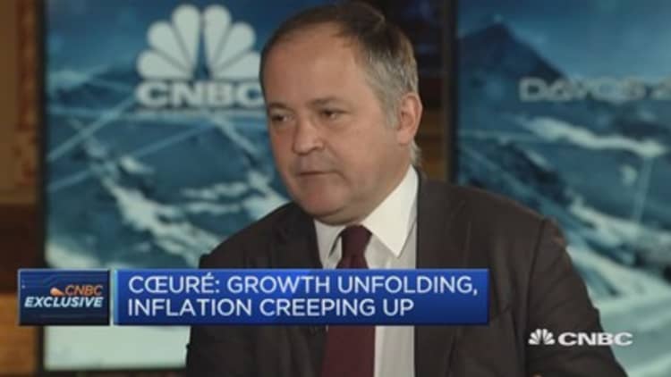 Growth unfolding, inflation creeping up: Coeuré 