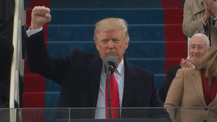 Trump gives first speech as President of the United States