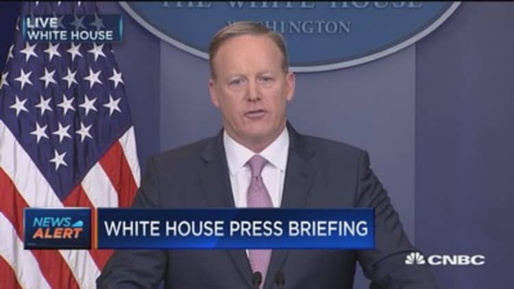 White House Press Secretary Sean Spicer holds press briefing