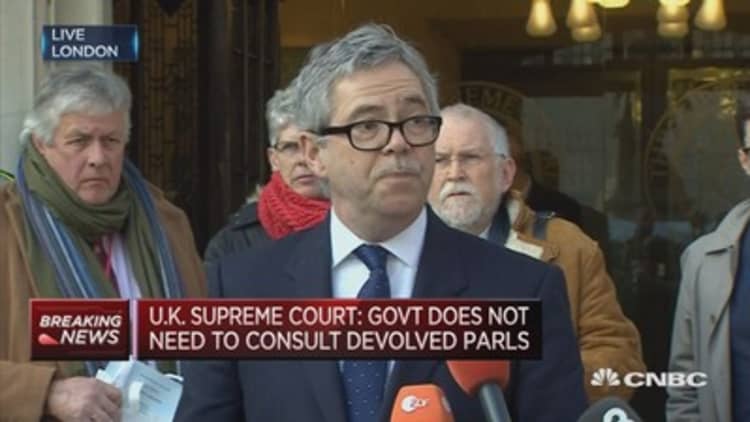 Supreme Court ruling a partial victory for UK's central government