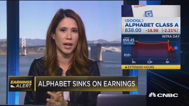 Alphabet sinks on earnings