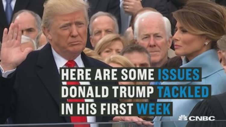 Here is what Donald Trump tackled in his first week of office