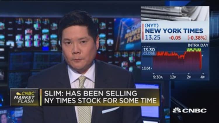 Slim: Been selling NY Times stock for some time