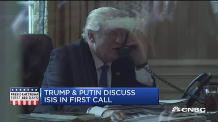Trump phones Putin in first call since taking office