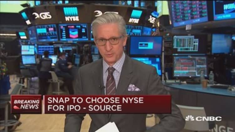Snap to choose NYSE for IPO - Source