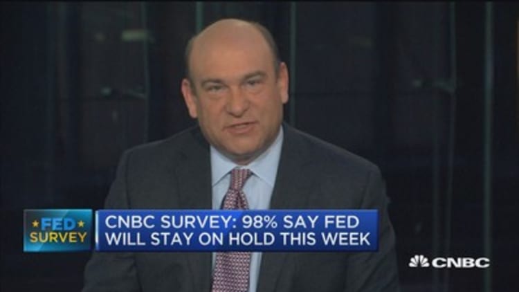 Fed survey: 98% say Fed will hold rates this week
