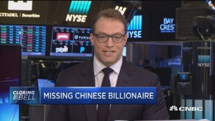 Missing Chinese billionaire?