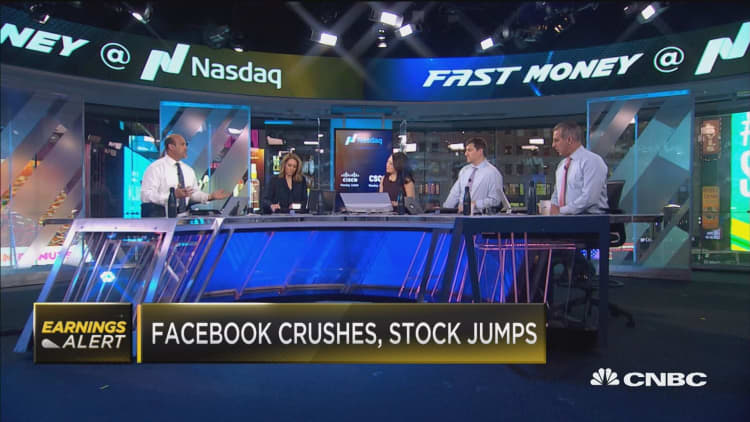 Facebook crushes, stock jumps