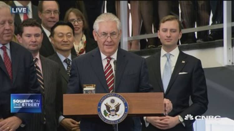 Secretary Tillerson speaks at US State Department