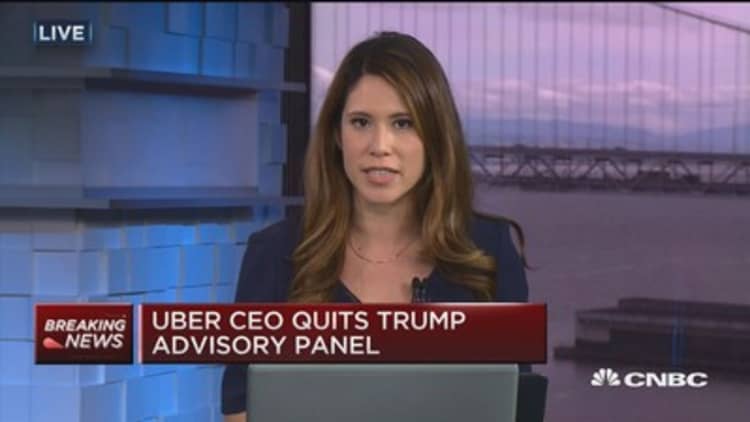 Uber CEO sends email to employees on decision to quit Trump advisory panel