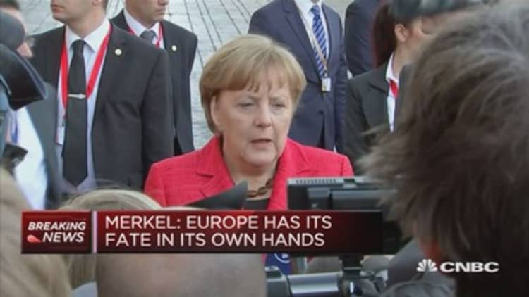 Europe has its fate in its own hand: Merkel