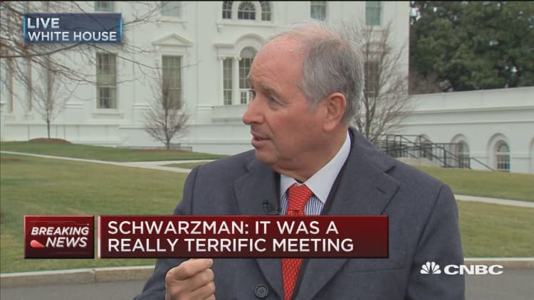 Schwarzman: Lower corporate taxes a prominent topic