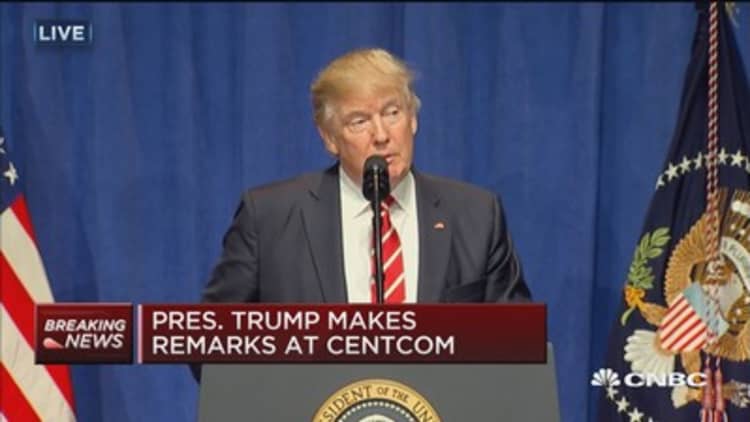 President Trump makes remarks at Centcom