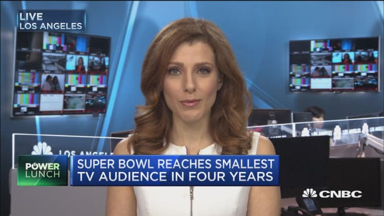 Super Bowl reaches smallest TV audience in 4 years