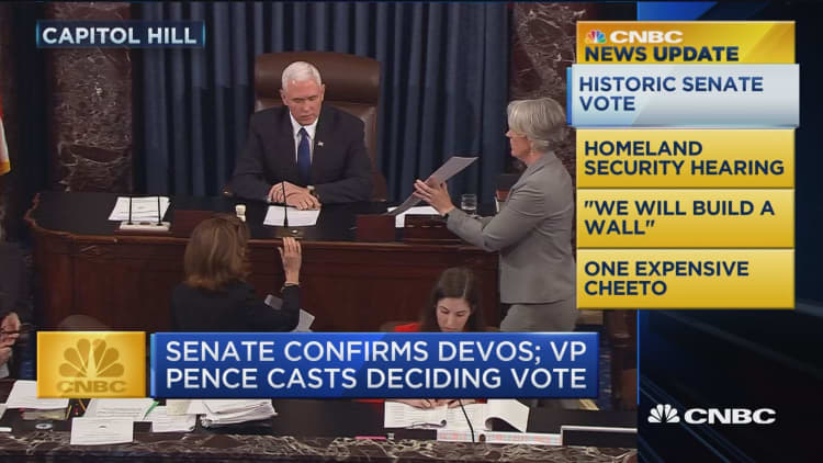 CNBC Update: Senate confirms DeVos as Education secretary