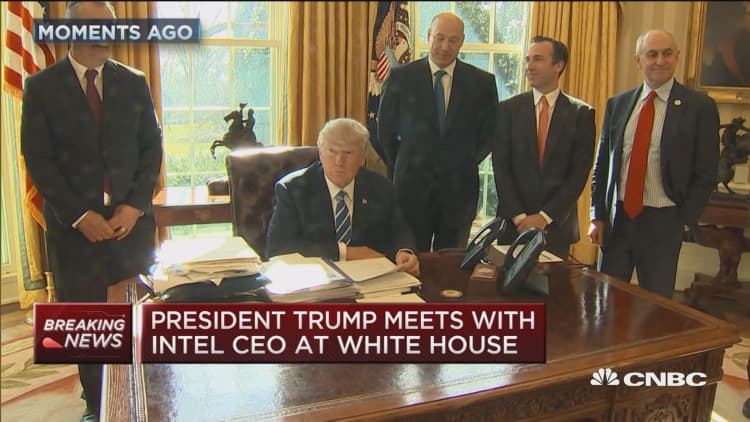 Intel CEO meets with President Trump in Oval Office