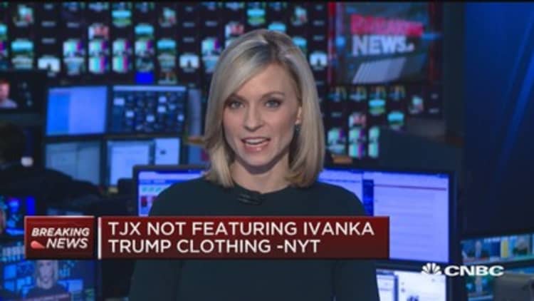 TJX not featuring Ivanka Trump clothing: NYT