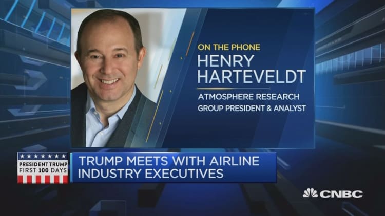 What came out of Trump's meeting with airline execs