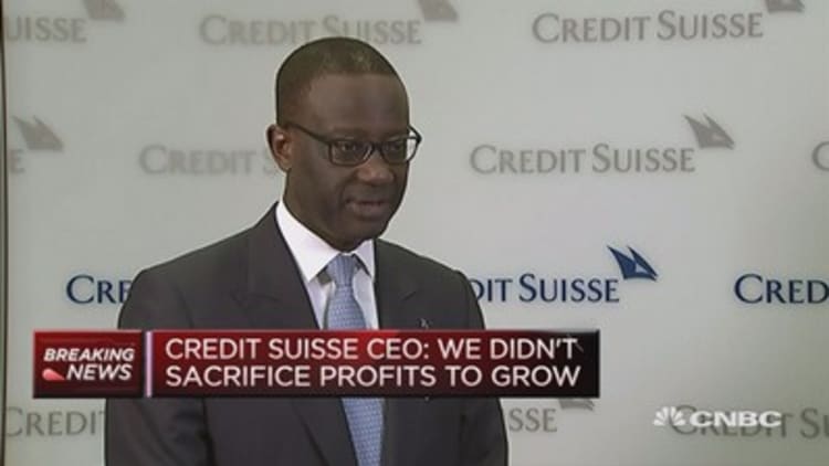 Credit Suisse CEO: We didn’t sacrifice profits to grow 