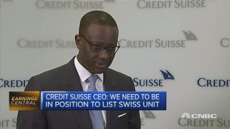 Targeting 6,500 jobs cuts for 2017: Credit Suisse CEO