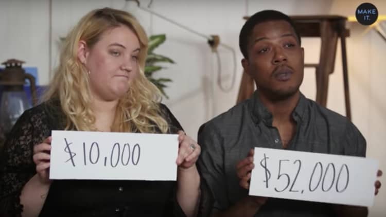 People reveal to their partners how much they'd spend on a wedding