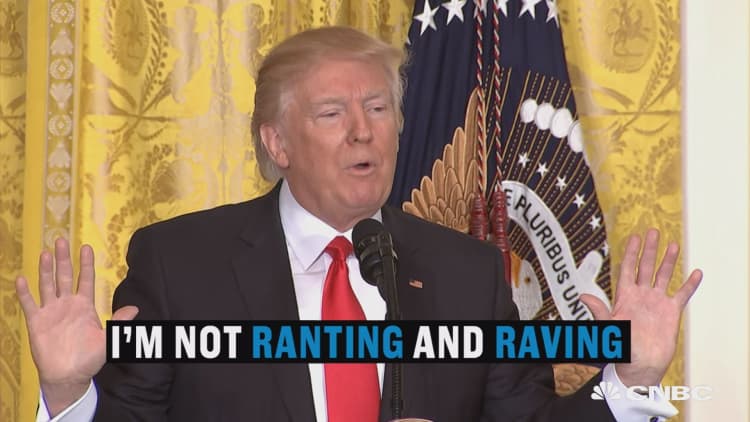 This is President Trump, 'Not ranting and raving'
