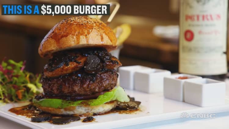 Look at what goes into this chef's $5,000 burger