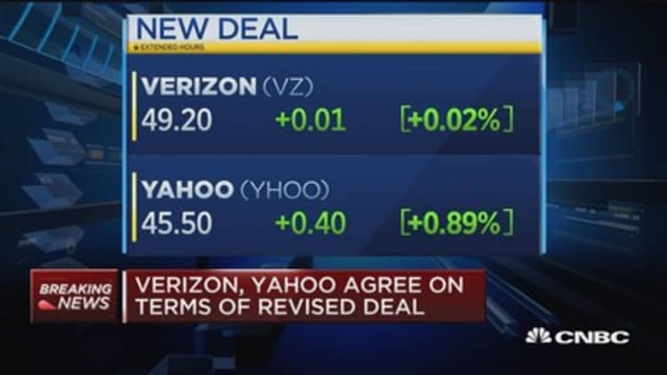 Verizon, Yahoo agree on revised deal 