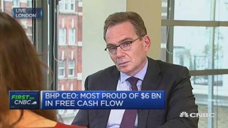 BHP CEO: Most investors would say iron ore price will fall