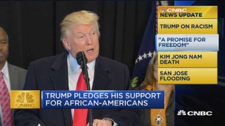 CNBC Update: Trump pledges his support for African Americans