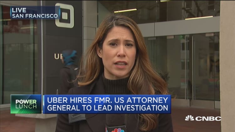 Uber hires former US AG to lead investigation