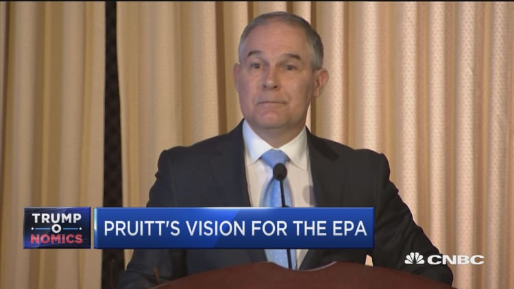 Pruitt's first EPA address