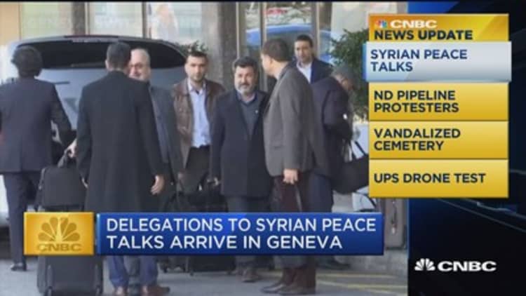 CNBC Update: Delegations to Syrian peace talks arrive in Geneva