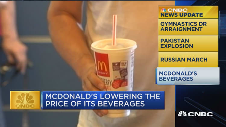 CNBC Update: McDonald's lowers cost of beverages